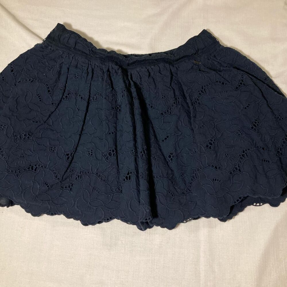 Hollister-co Women's Navy and Blue Skirt